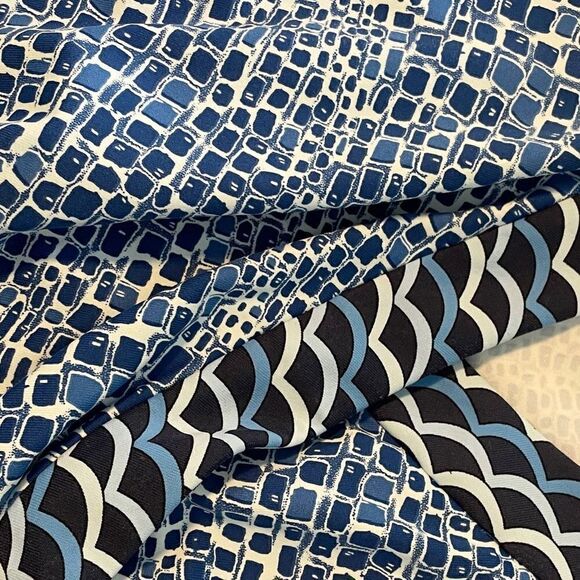 J. McLaughlin Faux Wrap Catalina Cloth Blue White Dress Size XSmall - Picture 6 of 6